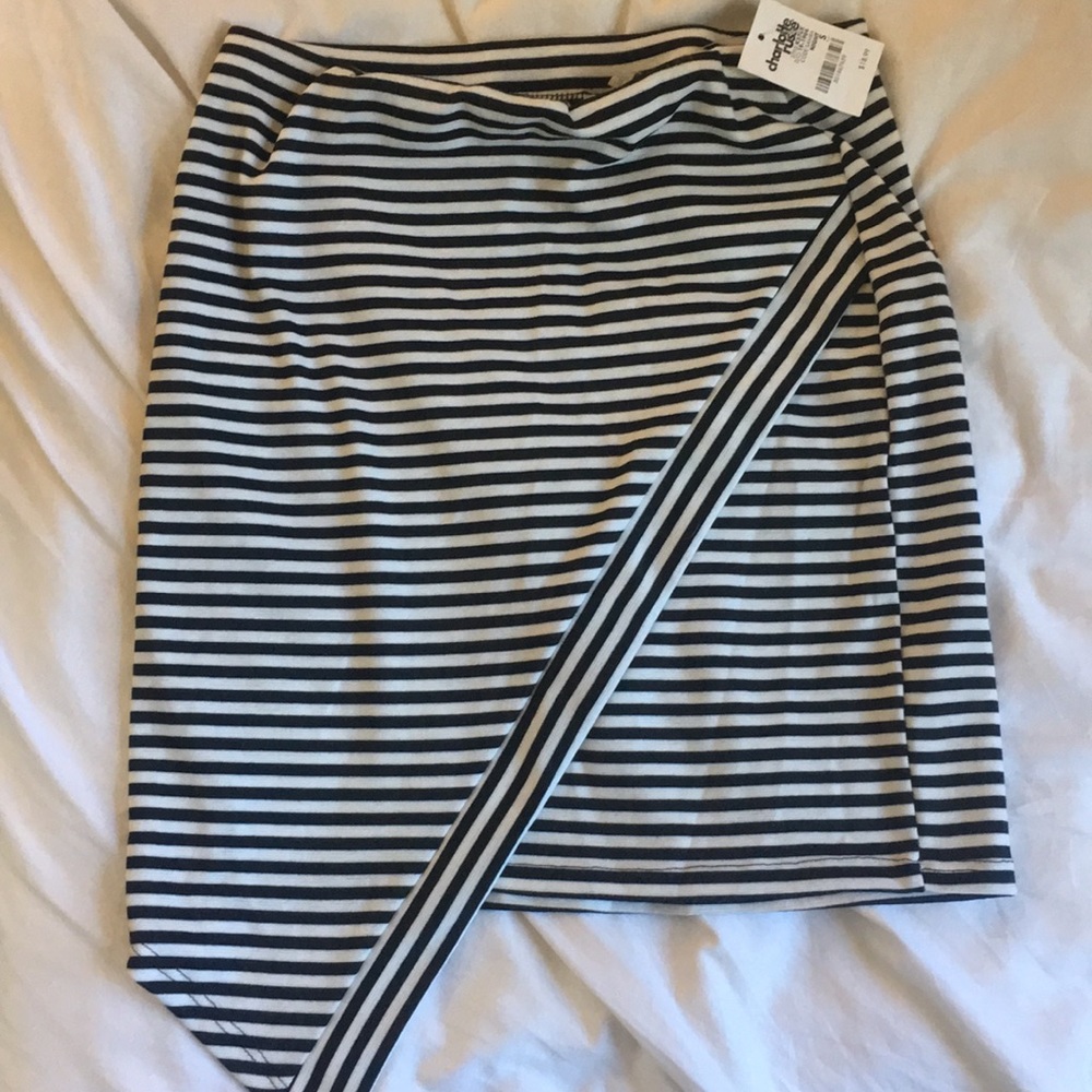 Asymmetrical striped skirt Charlotte Russe